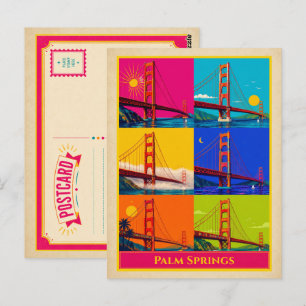 Palm Springs Californië Golden Gate Bridge Briefkaart