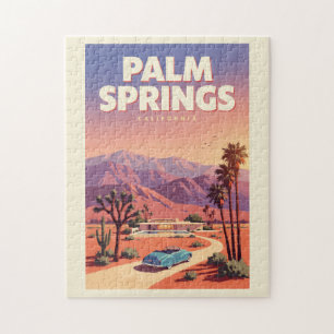 Palm Springs Californië Illustratie Reis Kunst Legpuzzel