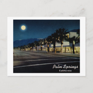 Palm Springs, Californië in Night Briefkaart