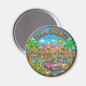 Palm Springs Californië Magneet (Voorkant / Achterkant)