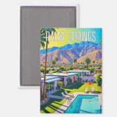 Palm Springs Californië Magneet (Voorkant / Achterkant)