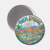 Palm Springs Californië Magneet (Voorkant / Achterkant)