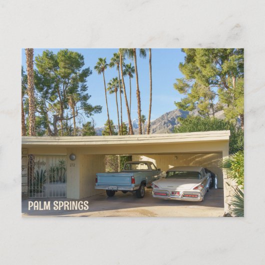 Palm Springs Californië Mideeuw moderne foto Briefkaart (Voorkant)
