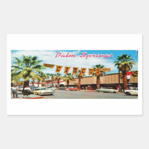 Palm Springs, Californië - Oude ansichtkaart Rechthoekige Sticker