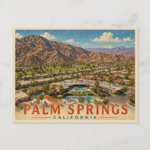 Palm Springs Californië Reisgids Oude Stijl Briefkaart