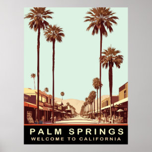 Palm Springs, Californië, Reisreclame  Poster