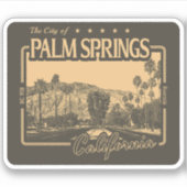 PALM SPRINGS CALIFORNIË - STAD PALM SPRINGS CA STICKER (Voorkant)