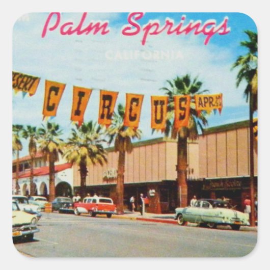 Palm Springs, Californië -  Vierkante Sticker (Voorkant)