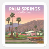 Palm Springs Californië Vierkante Sticker (Voorkant)