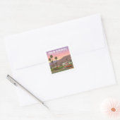 Palm Springs Californië Vierkante Sticker (Envelop)