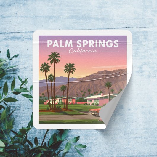 Palm Springs Californië Vierkante Sticker