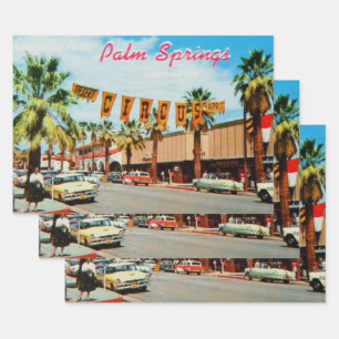 Palm Springs, Californië, vintage, Inpakpapier Vel