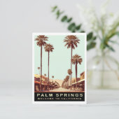 Palm Springs, Californië, vintage reizen Briefkaart (Staand voorkant)