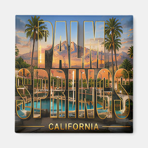 Palm Springs Californië Woestijn Reis Herinneringe Magneet