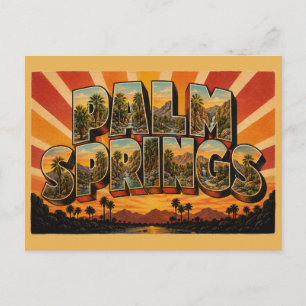 Palm Springs Californië woestijnoase Canyon Palms Briefkaart