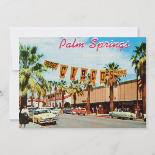 Palm Springs, Californische  foto 1950 Kaart (Voorkant)