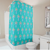 Palm Springs Caribbean Blue Tropical Palm Tree Bad Handdoek