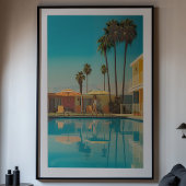 Palm Springs Chic:  Mid-Century Motel Pool Poster