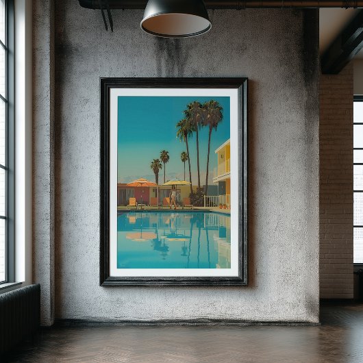 Palm Springs Chic:  Mid-Century Motel Pool Poster