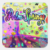 Palm Springs "Cool Energy"-Sticker Vierkante Sticker (Voorkant)