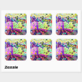 Palm Springs "Cool Energy"-Sticker Vierkante Sticker (Vel)