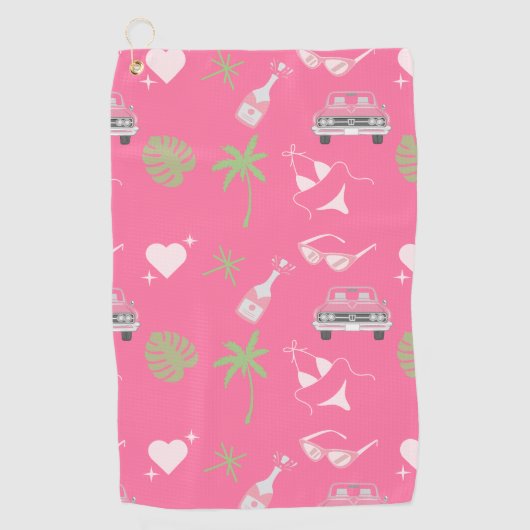 Palm Springs Country Club Golf Towel voor vrouwen Golfhanddoek (Voorkant)