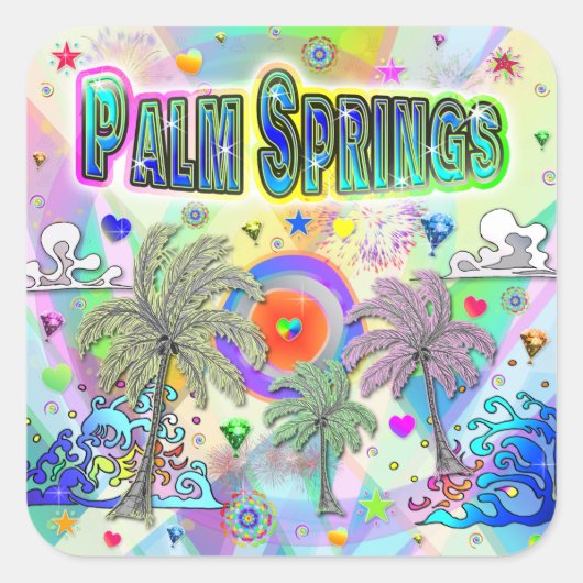 Palm Springs Deep Dream Sticker (Voorkant)