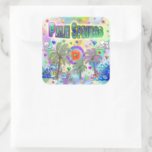Palm Springs Deep Dream Sticker (Tas)