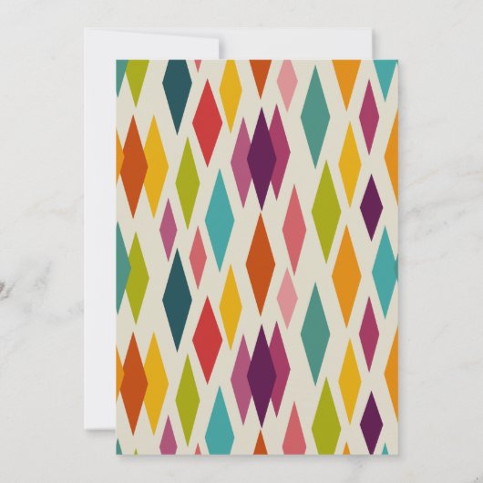 Palm Springs Diamonds, midden-eeuwse moderne bruil Kaart (Achterkant)