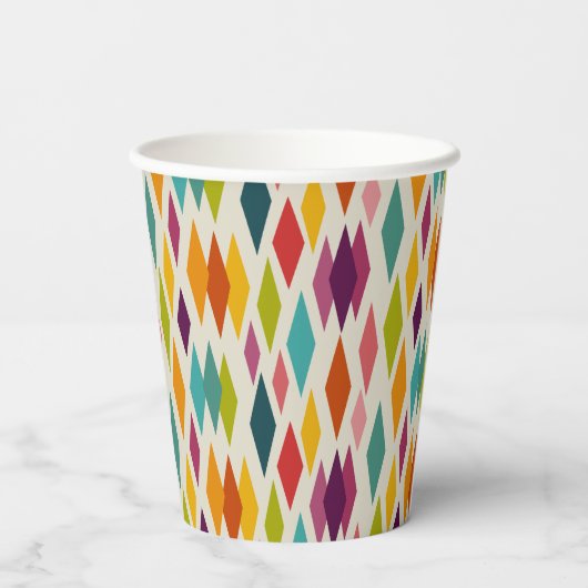 Palm Springs Diamonds, midden-eeuwse moderne bruil Papieren Bekers (Achterkant)