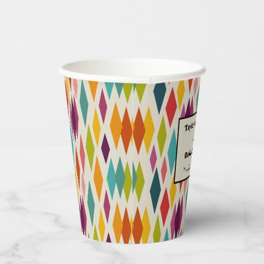 Palm Springs Diamonds, midden-eeuwse moderne bruil Papieren Bekers (Rechts)