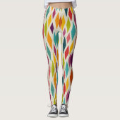 Palm Springs Diamonds Mideeuw Modern Patroon Leggings (Voorkant)