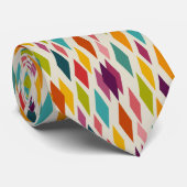 Palm Springs Diamonds Mideeuw Modern Patroon Stropdas (Opgerold)