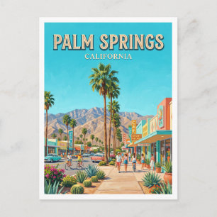 Palm Springs Downtown Desert Oasis Californië Briefkaart