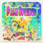 Palm Springs Epoch Hour Coaster Kartonnen Onderzetters (Voorkant)