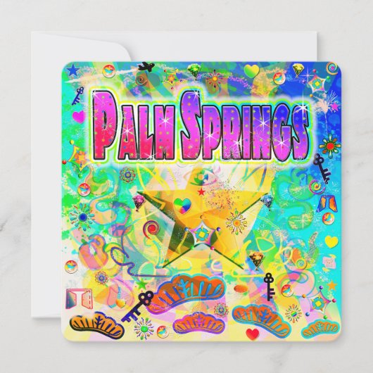 Palm Springs Epoch uur vakantie Kaart (Voorkant)