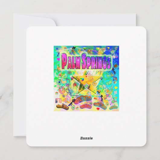Palm Springs Epoch uur vakantie Kaart (Achterkant)