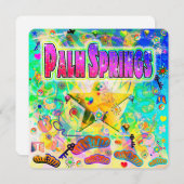 Palm Springs Epoch uur vakantie Kaart (Voorkant / Achterkant)