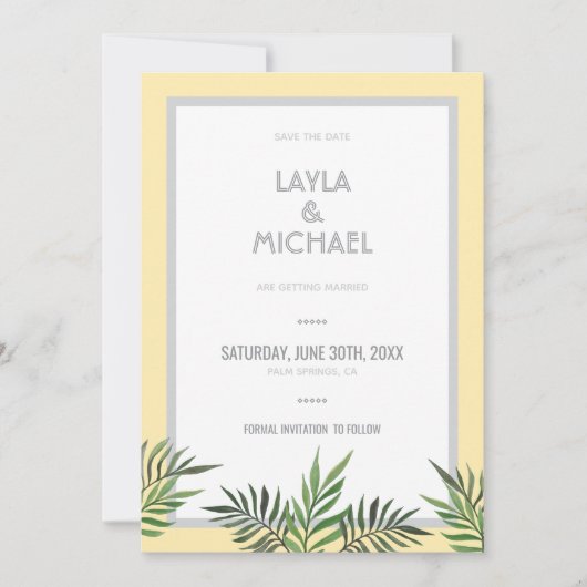 Palm Springs Foto Sla de datum op Kaart (Voorkant)