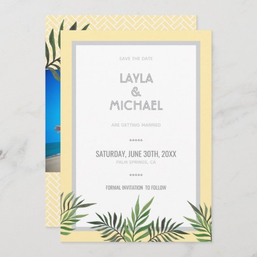 Palm Springs Foto Sla de datum op Kaart (Voorkant / Achterkant)