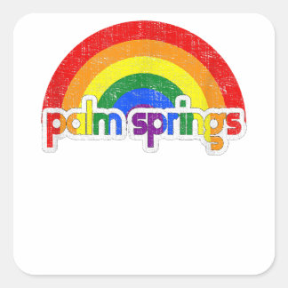 Palm Springs Gay Pride Ondersteuning Vierkante Sticker