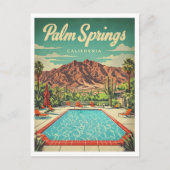 Palm Springs  geïnspireerd grafisch ontwerp Briefkaart (Voorkant)