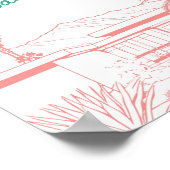 Palm Springs Gepersonaliseerde Trouwdatum Poster (Hoek)