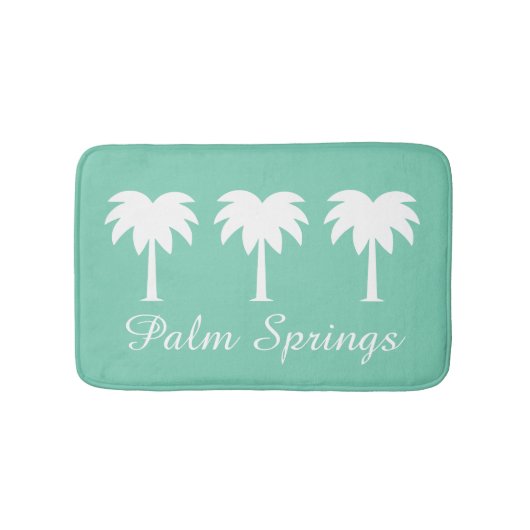 Palm Springs groene palmboom antislip badmat vloer (Voorkant)