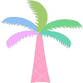 Palm Springs Kleurrijke Palmbomen Zwarte Achtergro Retro Zonnebril