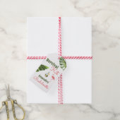 Palm Springs laatste flamingle vrijgezellenfeest Cadeaulabel (Met Touw)