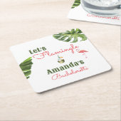 Palm Springs laatste flamingle vrijgezellenfeest Kartonnen Onderzetters (Schuin)