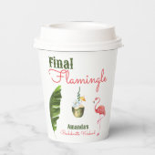 Palm Springs laatste flamingle vrijgezellenfeest Papieren Bekers (Achterkant)