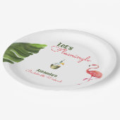 Palm Springs laatste flamingle vrijgezellenfeest Papieren Bordje (Gekanteld)