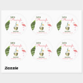 Palm Springs laatste flamingle vrijgezellenfeest Ronde Sticker (Vel)